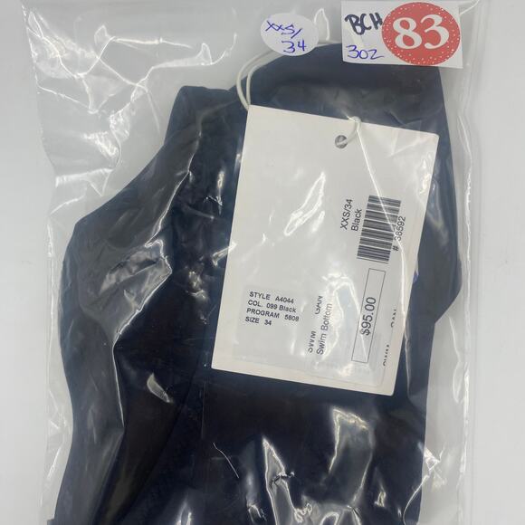 GANNI BLACK Classic String Bikini BOTTOM ONLY Style #A4044 XXS / 34 - Picture 9 of 9